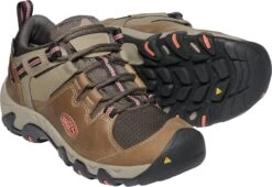 'Keen Outdoor' Women's Steens WP Leather Low Hiker - Timberwolf / Coral -Outfit Shop 1022336 PPS large 1024x1024@2x