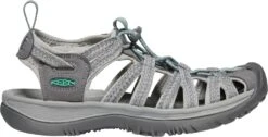'Keen Outdoor' Women's Whisper Sandal - Medium Grey / Peacock Green