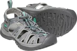 'Keen Outdoor' Women's Whisper Sandal - Medium Grey / Peacock Green -Outfit Shop 1022814 PPS large 1024x1024@2x