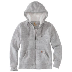 'Carhartt' Women's Clarksburg Sherpa-lined Full Zip Hoodie - Asphalt Heather 5 'Carhartt' Women's Clarksburg Sherpa-lined Full Zip Hoodie - Asphalt Heather -Outfit Shop 102787 E07 WF21 e 1024x1024@2x