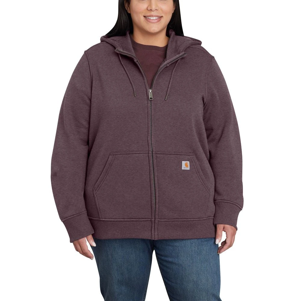 'Carhartt' Women's Clarksburg Full Zip Hoodie - Blackberry Heather 4 'Carhartt' Women's Clarksburg Full Zip Hoodie - Blackberry Heather - Image 2