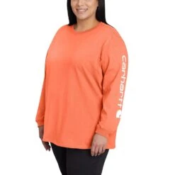 'Carhartt' Women's Workwear Logo Sleeve T-Shirt - Electric Coral 5 'Carhartt' Women's Workwear Logo Sleeve T-Shirt - Electric Coral -Outfit Shop 103401 Q48 WS23P b 1024x1024@2x