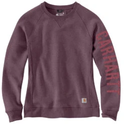 'Carhartt' Women's Midweight Logo Sleeve Crewneck Sweatshirt - Blackberry Heather 7 'Carhartt' Women's Midweight Logo Sleeve Crewneck Sweatshirt - Blackberry Heather -Outfit Shop 104410 V27 WS22 e 1024x1024@2x