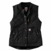 'Carhartt' Women's Rugged Flex Canvas Insulated Rib Collar Vest - Black -Outfit Shop 104423 N04 WF20 1024x1024@2x