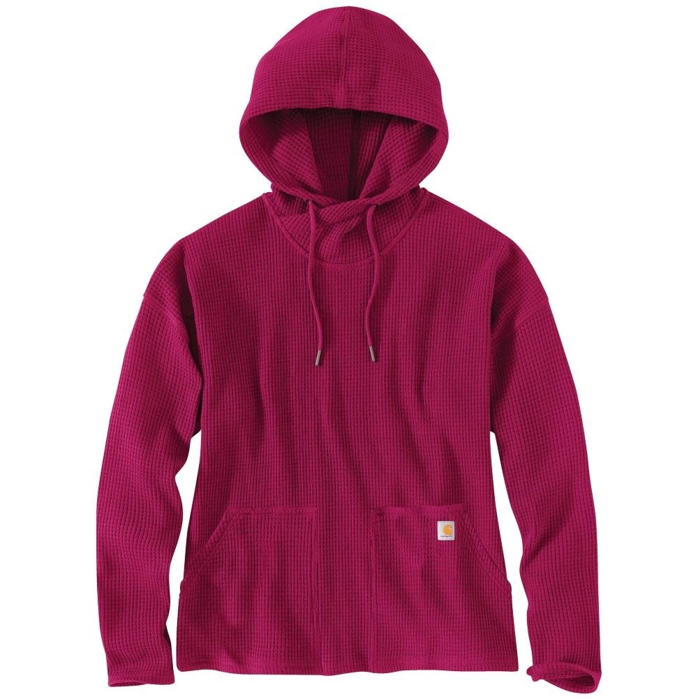 'Carhartt' Women's Heavyweight Thermal Hoodie - Beet Red Heather 3 'Carhartt' Women's Heavyweight Thermal Hoodie - Beet Red Heather