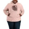 'Carhartt' Women's Rain Defender® Midweight Graphic Hoodie - Ash Rose -Outfit Shop 105636 P15 WF22P b 1 1024x1024@2x