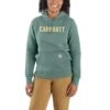 'Carhartt' Women's Relaxed Fit Midweight Graphic Hoodie - Succulent Heather -Outfit Shop 105639 G86 WS22 b 1 1024x1024@2x