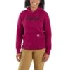 'Carhartt' Women's Relaxed Fit Midweight Graphic Hoodie - Beet Red Heather -Outfit Shop 105639 R60 WS22 b 1024x1024@2x