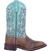 'Laredo' Women's 11" Anita Western Square Toe - Brown / Turquoise -Outfit Shop 5607 2 1024x1024@2x