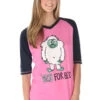 'Lazy One' Women's Yeti For Bed Tall Tee - Navy / Pink -Outfit Shop 5c5562342dea99c22aa93f652426610c 1024x1024@2x