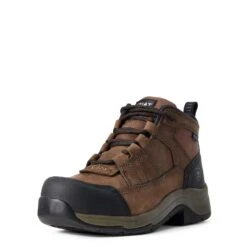 'Ariat' Women's Telluride WP Comp Toe - Brown -Outfit Shop F19 WMS WORK Couto 10029481 3 4 front 1024x1024@2x