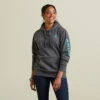 'Ariat' Women's Ariat Logo Hoodie - Charcoal Heather -Outfit Shop F21 WMS WEST 10040811 front 1024x1024@2x