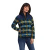 'Ariat' Women's Prescott Insulated Fleece Jacket - Navy Sonoran Print -Outfit Shop F22 WMS WEST 10041818 front 1024x1024@2x