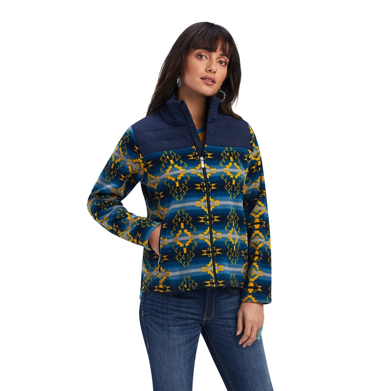 'Ariat' Women's Prescott Insulated Fleece Jacket - Navy Sonoran Print 3 'Ariat' Women's Prescott Insulated Fleece Jacket - Navy Sonoran Print