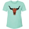 'Hooey' Women's Floral Skull Crew Neck Short Sleeve Tee - Turquoise -Outfit Shop HT1632TQ 600x 5dc03205 1f2d 4de4 be0c 70bdb96763cc 1024x1024@2x