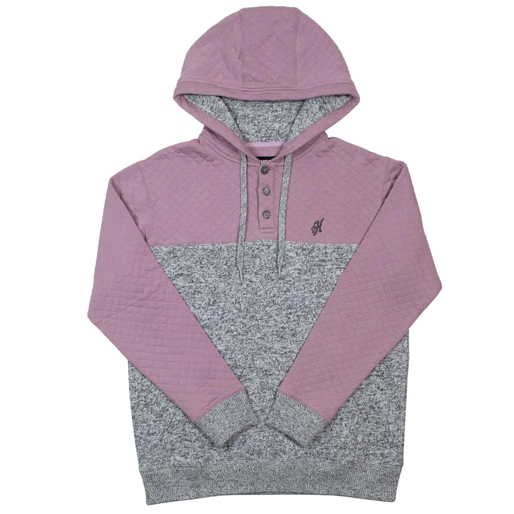 'Hooey' Women's "Jimmy" Quilted Hoody - Purple / Grey 3 'Hooey' Women's "Jimmy" Quilted Hoody - Purple / Grey