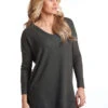 'Panhandle Slim' V-Neck Waffle Knit Tunic - Gray / Grey -Outfit Shop L8T2940 1024x1024@2x