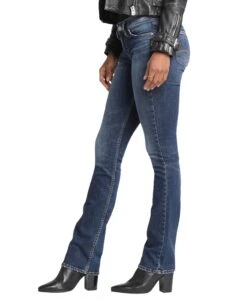 'Silver Jeans' Women's Suki Mid Rise Slim Boot - Dark Indigo -Outfit Shop L93616SDK424 2 1024x1024@2x