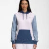 'The North Face' Women's Color Block Hoodie - Folk Blue / Lavender Fog