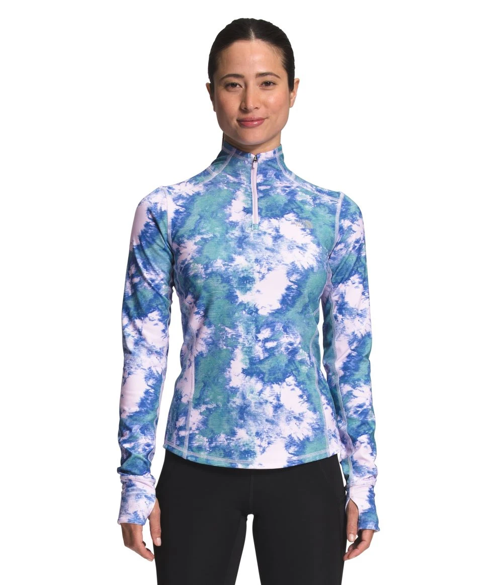 'The North Face' Women's Printed Winter Warm Essential 1/4 Zip - Lavender Fog 3 'The North Face' Women's Printed Winter Warm Essential 1/4 Zip - Lavender Fog