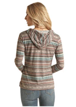 'Rock & Roll' Women's Conversation Hoody - Brown -Outfit Shop RRWT94R04V A 1024x1024@2x