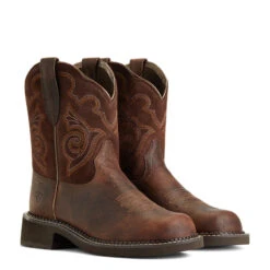 'Ariat' Women's 8" Fatbaby Heritage Tess Western Round Toe - Forest Brown / Jamocha -Outfit Shop S22 WMS WEST 10040264 pair 1024x1024@2x