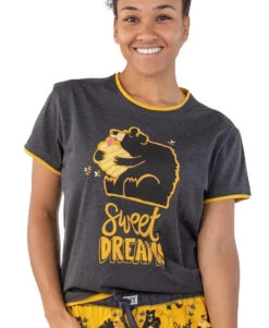 'Lazy One' Women's Sweet Dreams PJ Tee - Grey