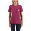 'Carhartt' Women's Heavyweight Pocket Tee - Beet Red Heather 1 'Carhartt' Women's Heavyweight Pocket Tee - Beet Red Heather -Outfit Shop carhartt 103067 R60 womens loose fit heavyweight short sleeve pocket t shirt beet red heather model 1 1024x1024@2x