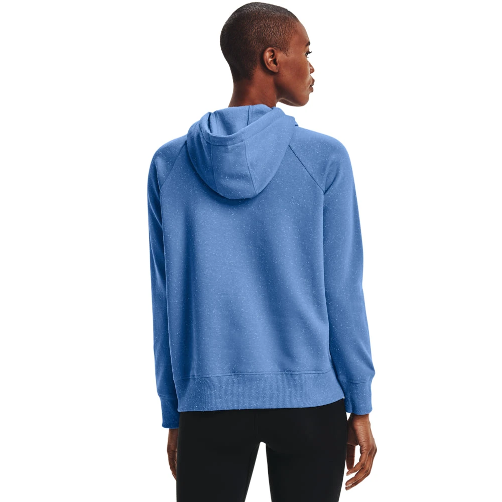 'Under Armour' Women's Rival Fleece Logo Hoodie - River / White 5 'Under Armour' Women's Rival Fleece Logo Hoodie - River / White - Image 3