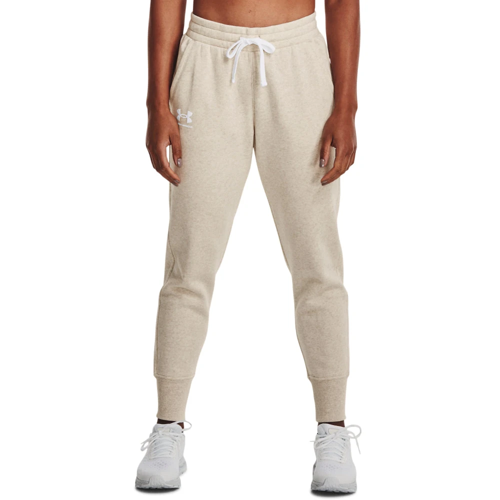 'Under Armour' Women's Armour Fleece Joggers - Oatmeal Light Heather 3 'Under Armour' Women's Armour Fleece Joggers - Oatmeal Light Heather