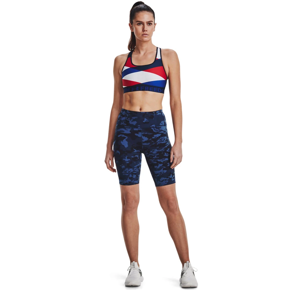 'Under Armour' Women's Meridian Freedom Biker Shorts - Academy / Red 7 'Under Armour' Women's Meridian Freedom Biker Shorts - Academy / Red - Image 5