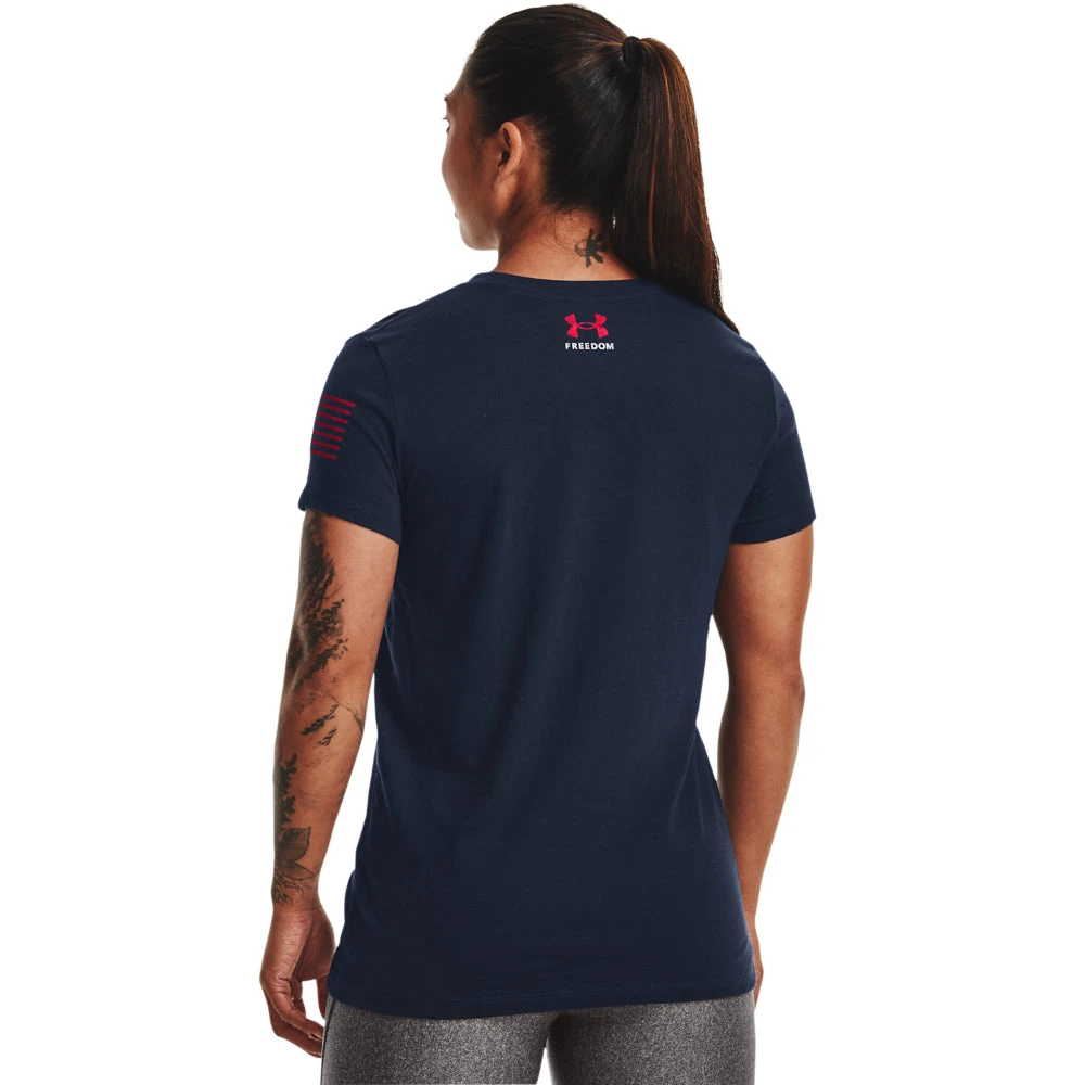 'Under Armour' Women's Freedom United T-Shirt - Academy / Red 4 'Under Armour' Women's Freedom United T-Shirt - Academy / Red - Image 2