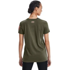 'Under Armour' Women's Freedom Logo T-Shirt - Marine OD Green / Pink Sands -Outfit Shop s7.V5 1370815 390 BC 1024x1024@2x